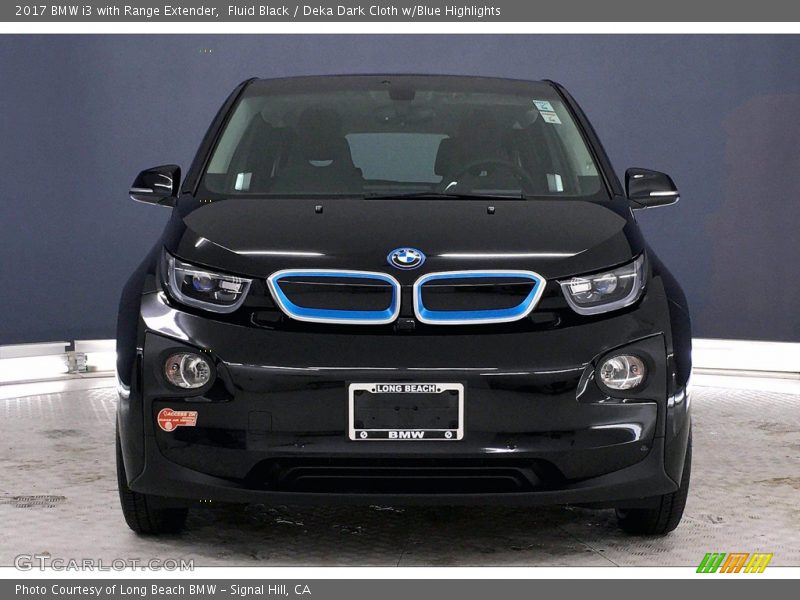 Fluid Black / Deka Dark Cloth w/Blue Highlights 2017 BMW i3 with Range Extender
