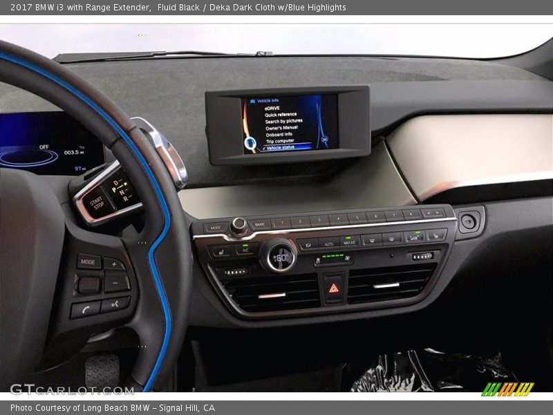 Fluid Black / Deka Dark Cloth w/Blue Highlights 2017 BMW i3 with Range Extender