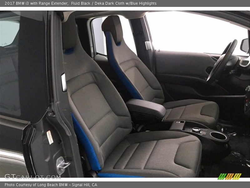 Fluid Black / Deka Dark Cloth w/Blue Highlights 2017 BMW i3 with Range Extender