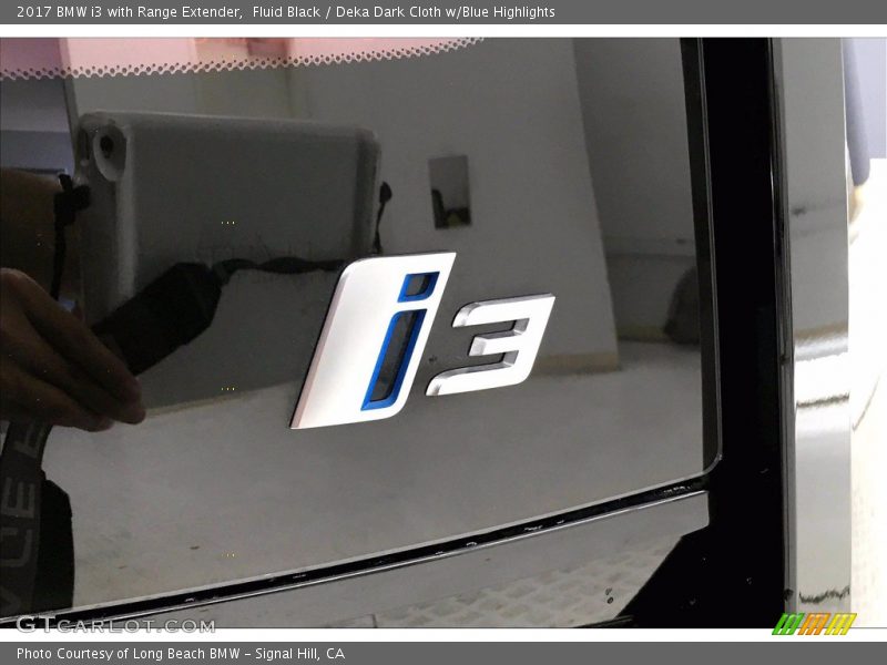 Fluid Black / Deka Dark Cloth w/Blue Highlights 2017 BMW i3 with Range Extender