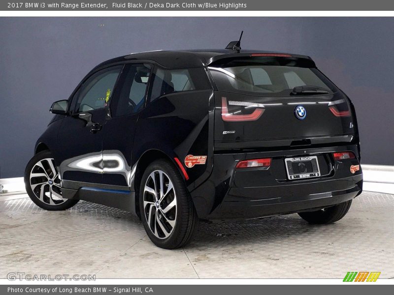 Fluid Black / Deka Dark Cloth w/Blue Highlights 2017 BMW i3 with Range Extender