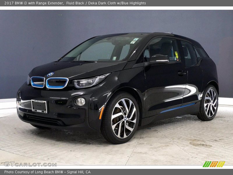 Fluid Black / Deka Dark Cloth w/Blue Highlights 2017 BMW i3 with Range Extender