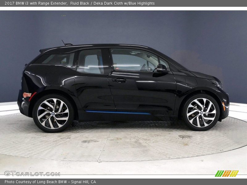 Fluid Black / Deka Dark Cloth w/Blue Highlights 2017 BMW i3 with Range Extender