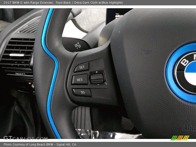 Fluid Black / Deka Dark Cloth w/Blue Highlights 2017 BMW i3 with Range Extender