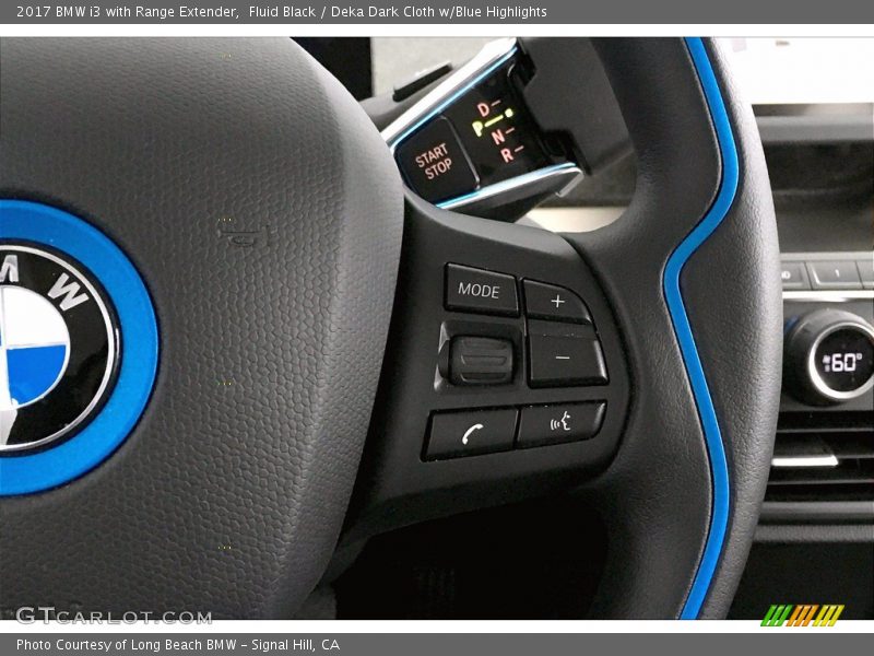 Fluid Black / Deka Dark Cloth w/Blue Highlights 2017 BMW i3 with Range Extender