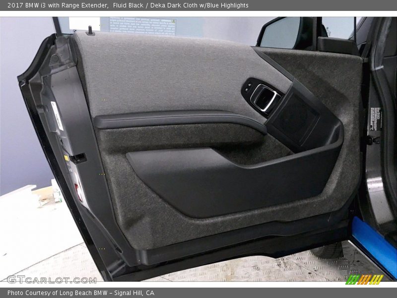 Fluid Black / Deka Dark Cloth w/Blue Highlights 2017 BMW i3 with Range Extender