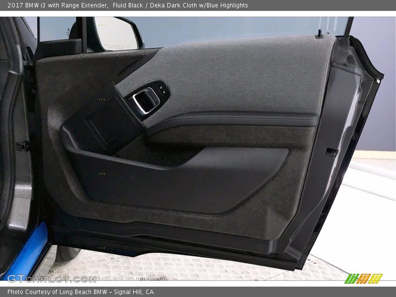 Fluid Black / Deka Dark Cloth w/Blue Highlights 2017 BMW i3 with Range Extender