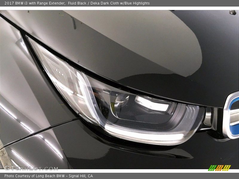 Fluid Black / Deka Dark Cloth w/Blue Highlights 2017 BMW i3 with Range Extender