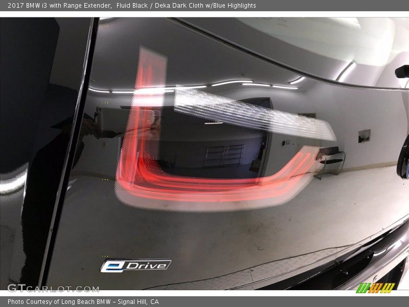 Fluid Black / Deka Dark Cloth w/Blue Highlights 2017 BMW i3 with Range Extender