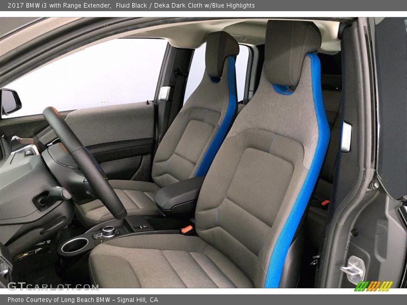 Fluid Black / Deka Dark Cloth w/Blue Highlights 2017 BMW i3 with Range Extender