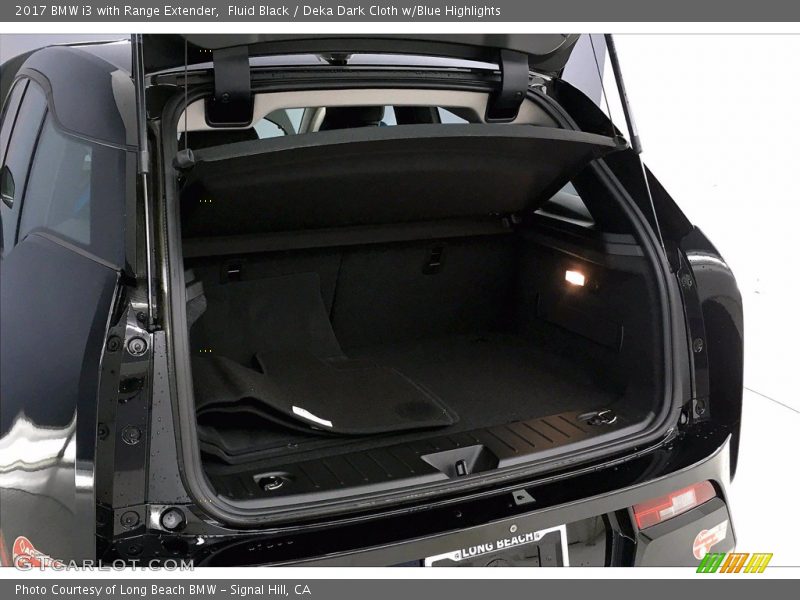 Fluid Black / Deka Dark Cloth w/Blue Highlights 2017 BMW i3 with Range Extender
