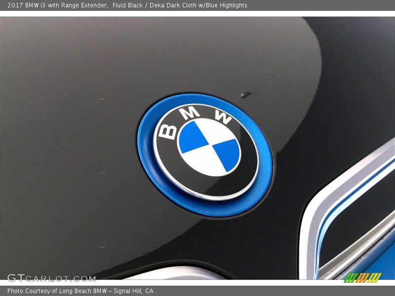 Fluid Black / Deka Dark Cloth w/Blue Highlights 2017 BMW i3 with Range Extender