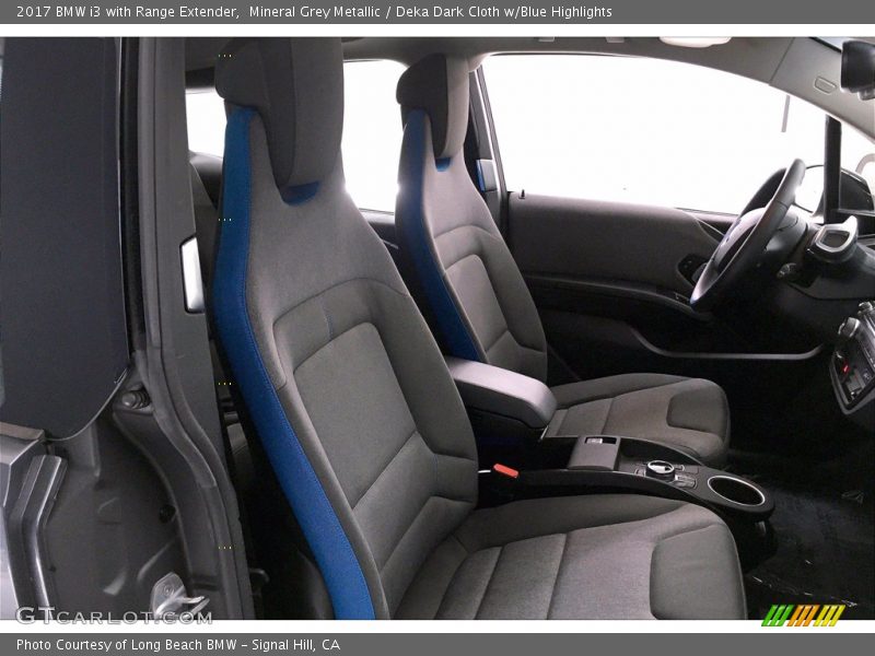 Mineral Grey Metallic / Deka Dark Cloth w/Blue Highlights 2017 BMW i3 with Range Extender