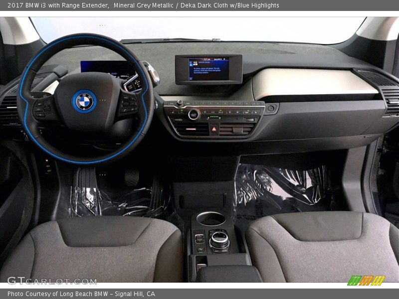 Mineral Grey Metallic / Deka Dark Cloth w/Blue Highlights 2017 BMW i3 with Range Extender