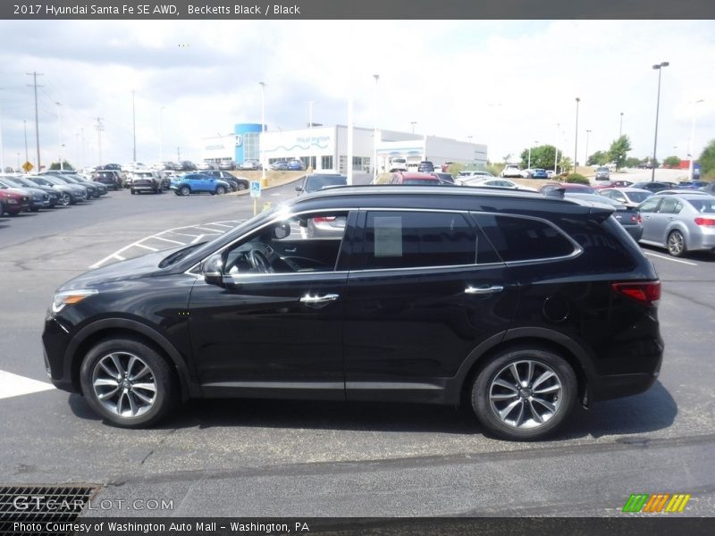 Becketts Black / Black 2017 Hyundai Santa Fe SE AWD