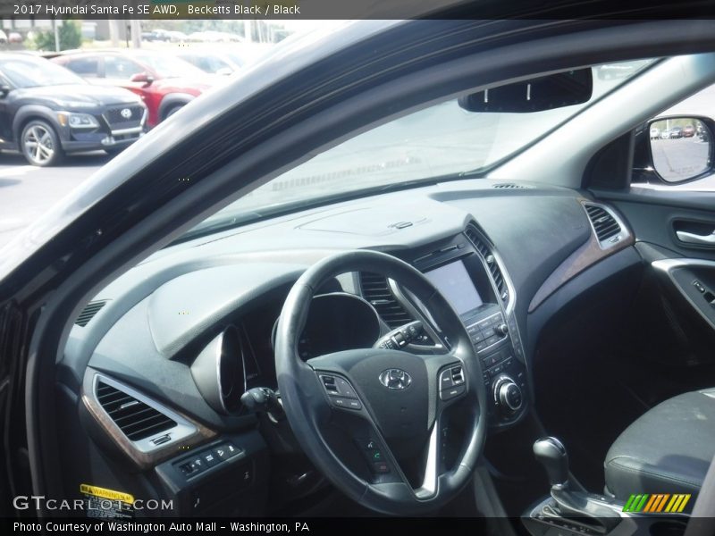 Becketts Black / Black 2017 Hyundai Santa Fe SE AWD