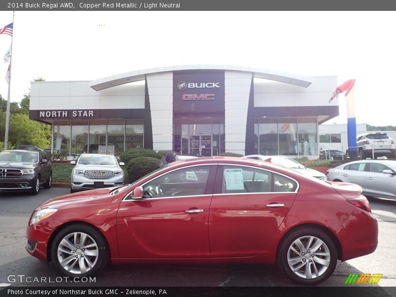 Copper Red Metallic / Light Neutral 2014 Buick Regal AWD