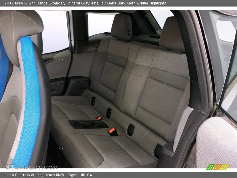 Mineral Grey Metallic / Deka Dark Cloth w/Blue Highlights 2017 BMW i3 with Range Extender