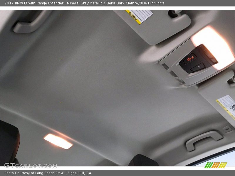 Mineral Grey Metallic / Deka Dark Cloth w/Blue Highlights 2017 BMW i3 with Range Extender