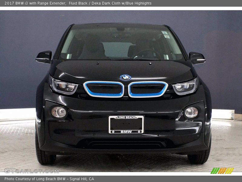 Fluid Black / Deka Dark Cloth w/Blue Highlights 2017 BMW i3 with Range Extender