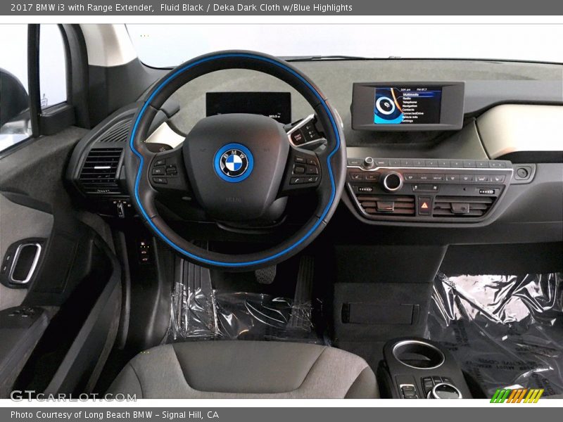 Fluid Black / Deka Dark Cloth w/Blue Highlights 2017 BMW i3 with Range Extender