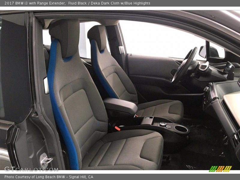 Fluid Black / Deka Dark Cloth w/Blue Highlights 2017 BMW i3 with Range Extender