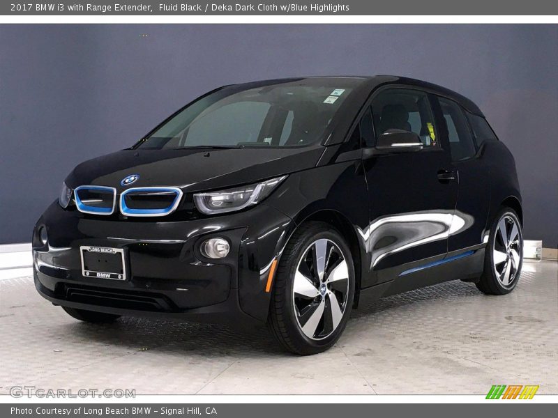 Fluid Black / Deka Dark Cloth w/Blue Highlights 2017 BMW i3 with Range Extender