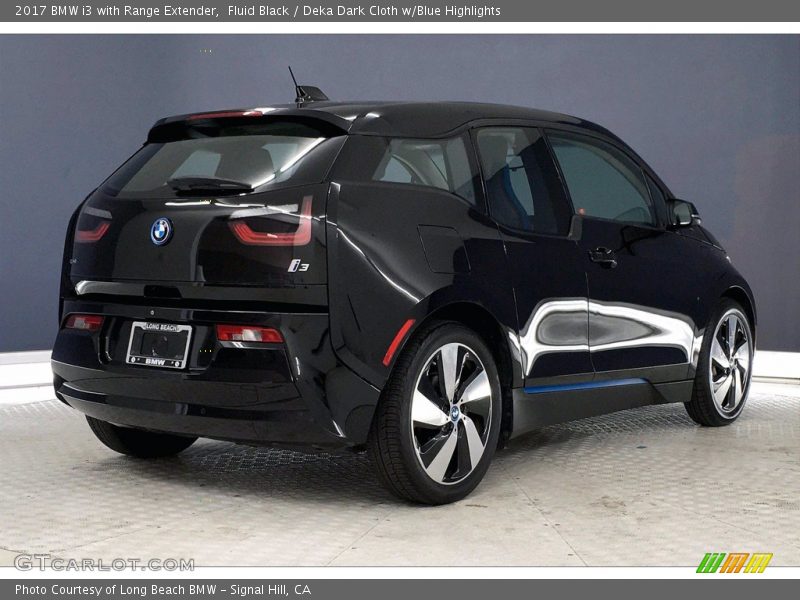 Fluid Black / Deka Dark Cloth w/Blue Highlights 2017 BMW i3 with Range Extender