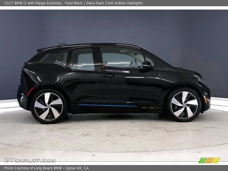 Fluid Black / Deka Dark Cloth w/Blue Highlights 2017 BMW i3 with Range Extender