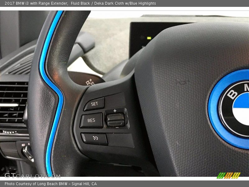 Fluid Black / Deka Dark Cloth w/Blue Highlights 2017 BMW i3 with Range Extender