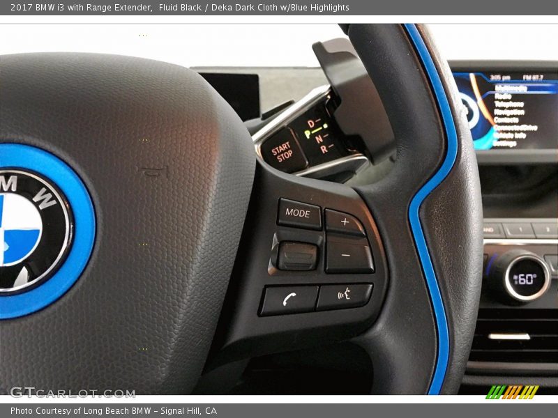 Fluid Black / Deka Dark Cloth w/Blue Highlights 2017 BMW i3 with Range Extender