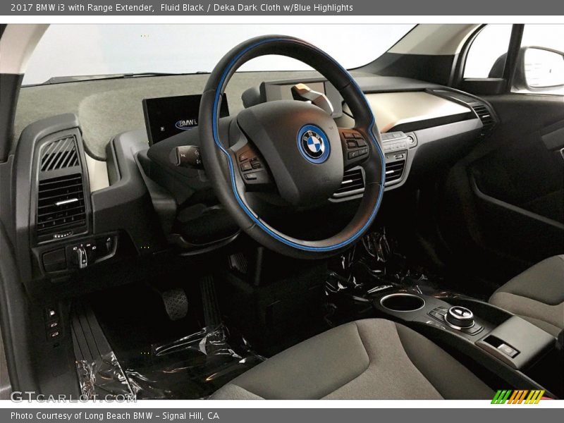 Fluid Black / Deka Dark Cloth w/Blue Highlights 2017 BMW i3 with Range Extender