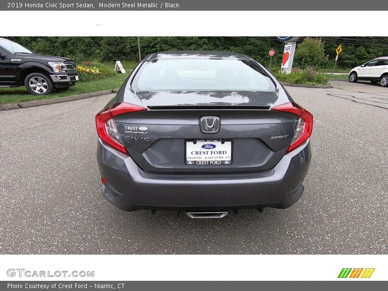 Modern Steel Metallic / Black 2019 Honda Civic Sport Sedan