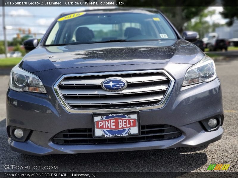 Carbide Gray Metallic / Slate Black 2016 Subaru Legacy 2.5i Limited