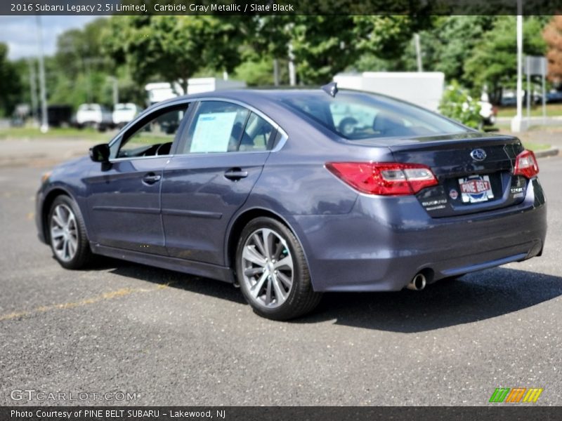 Carbide Gray Metallic / Slate Black 2016 Subaru Legacy 2.5i Limited