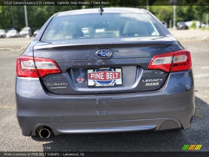 Carbide Gray Metallic / Slate Black 2016 Subaru Legacy 2.5i Limited