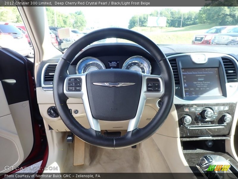 Deep Cherry Red Crystal Pearl / Black/Light Frost Beige 2012 Chrysler 300 Limited