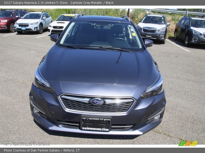 Carbide Gray Metallic / Black 2017 Subaru Impreza 2.0i Limited 5-Door