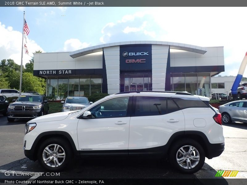 Summit White / ­Jet Black 2018 GMC Terrain SLE AWD