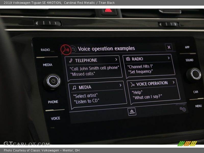 Cardinal Red Metallic / Titan Black 2019 Volkswagen Tiguan SE 4MOTION
