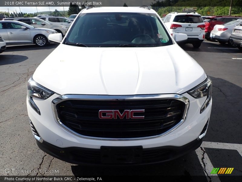 Summit White / ­Jet Black 2018 GMC Terrain SLE AWD