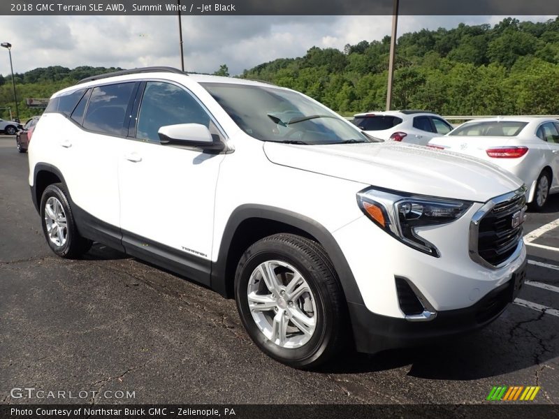Summit White / ­Jet Black 2018 GMC Terrain SLE AWD