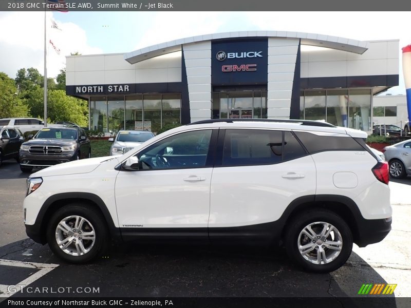 Summit White / ­Jet Black 2018 GMC Terrain SLE AWD