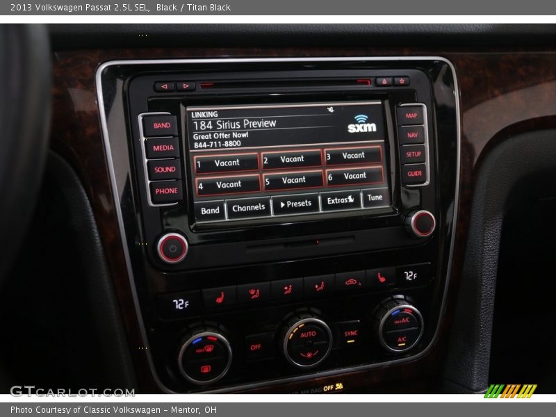 Controls of 2013 Passat 2.5L SEL