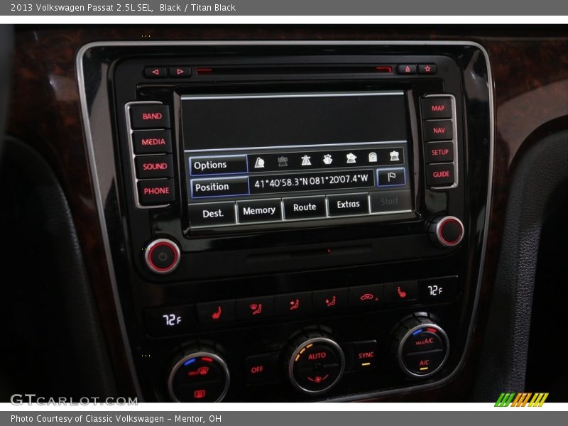 Controls of 2013 Passat 2.5L SEL