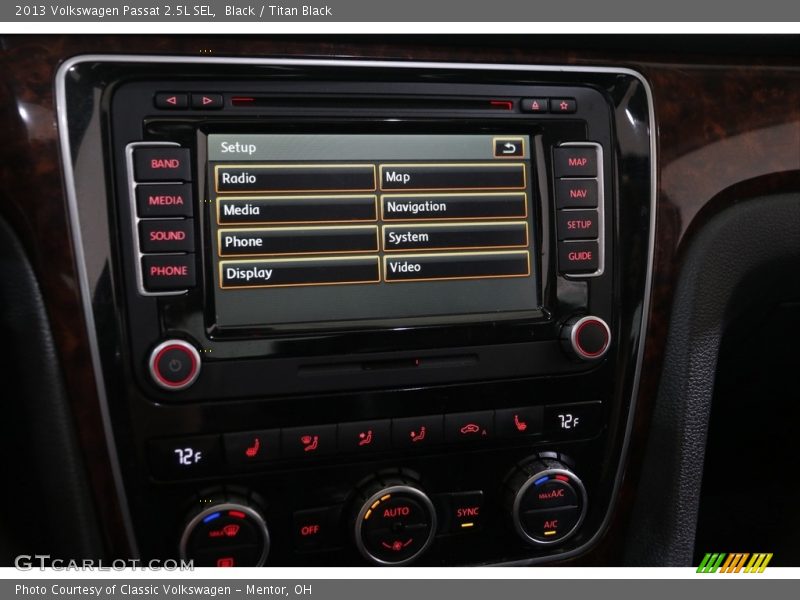 Controls of 2013 Passat 2.5L SEL