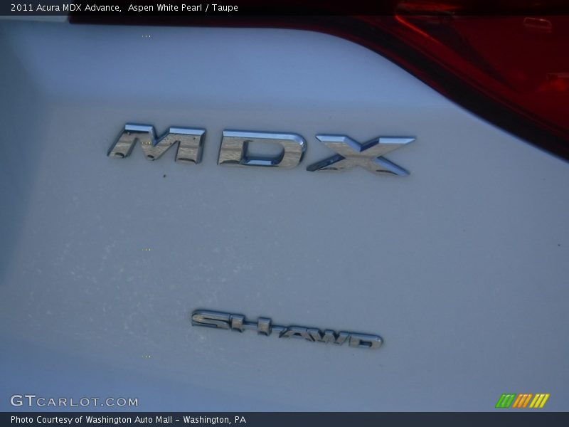 Aspen White Pearl / Taupe 2011 Acura MDX Advance