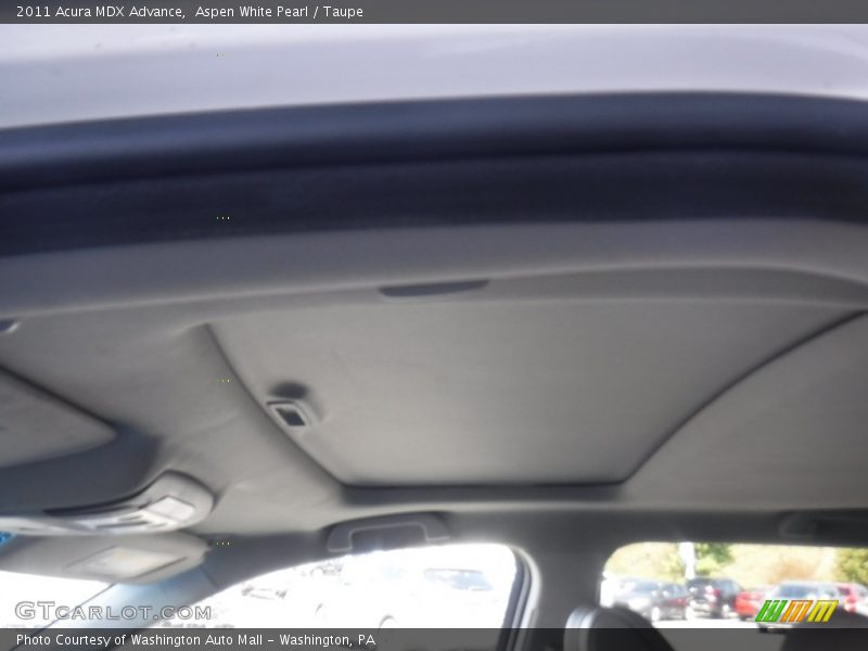 Aspen White Pearl / Taupe 2011 Acura MDX Advance
