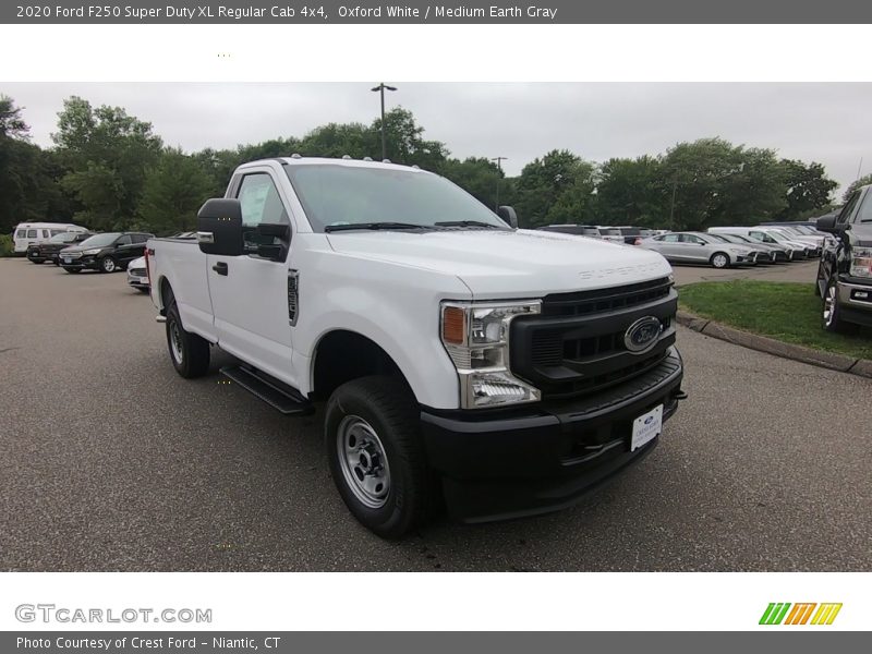 Oxford White / Medium Earth Gray 2020 Ford F250 Super Duty XL Regular Cab 4x4