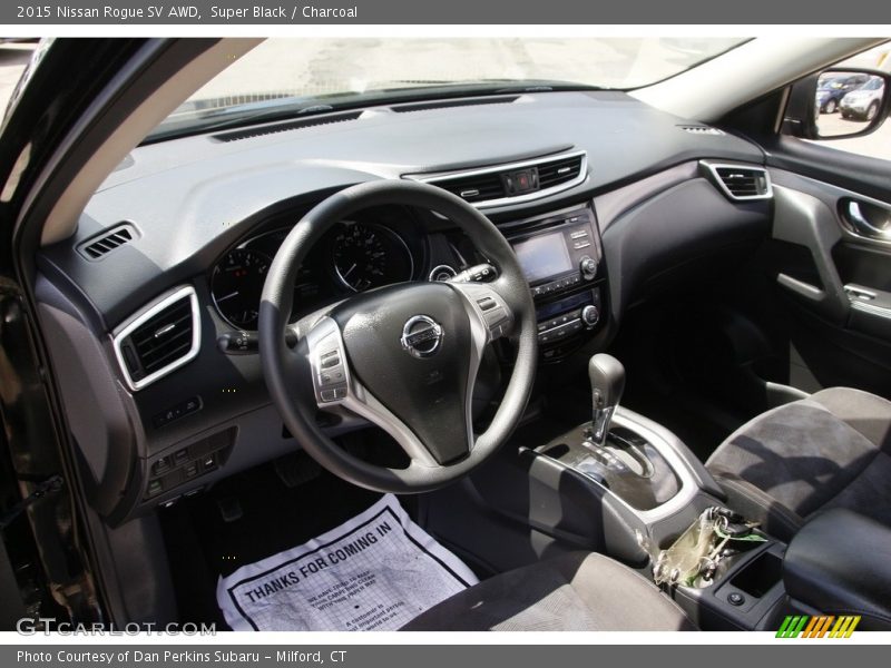 Super Black / Charcoal 2015 Nissan Rogue SV AWD